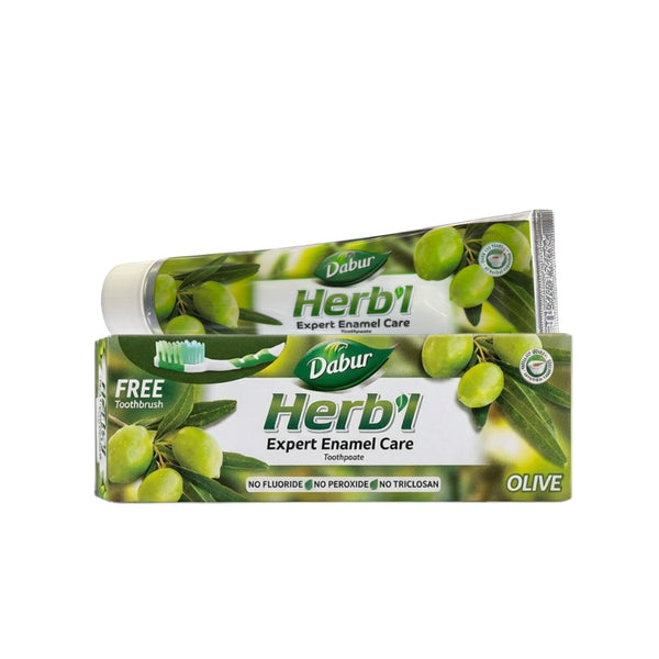 Pasta Dental Herb'l Oliva + Cepillo de Dientes 150gr – Perfumería